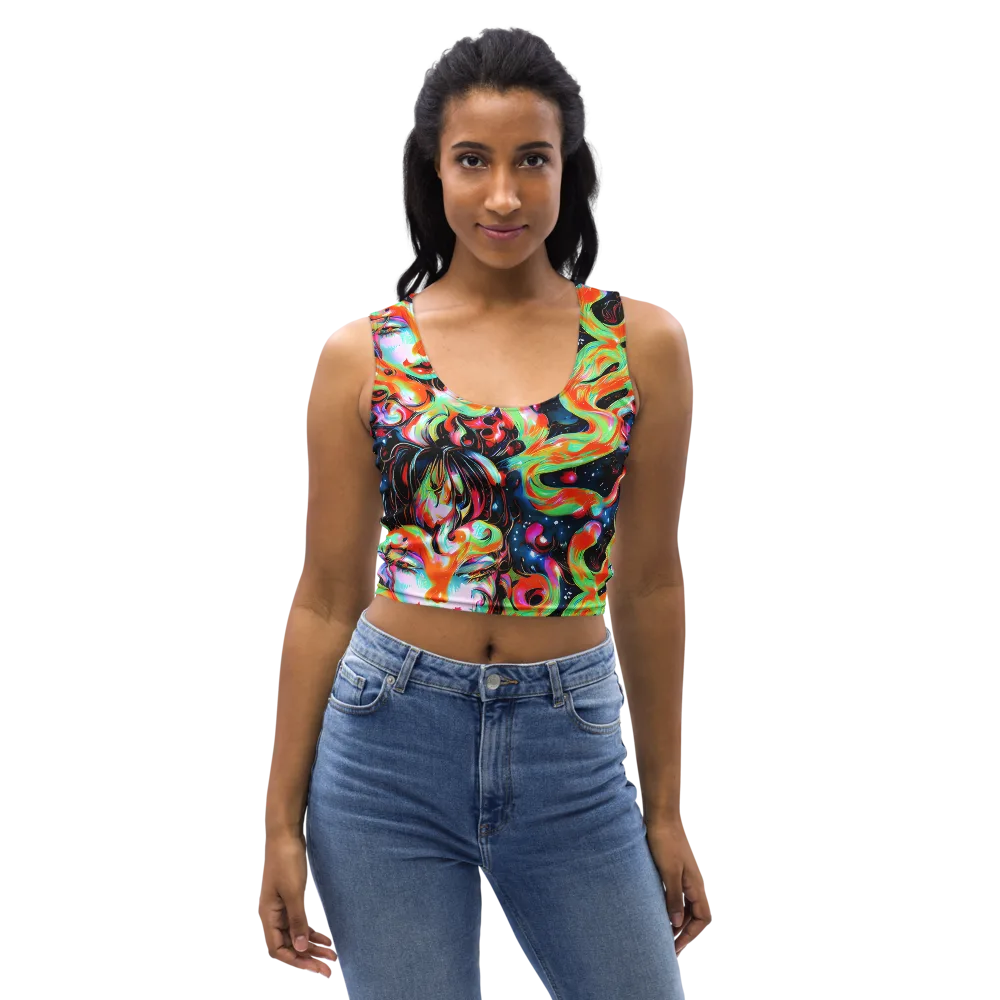 Viveros Vortex on Crop Top — Front