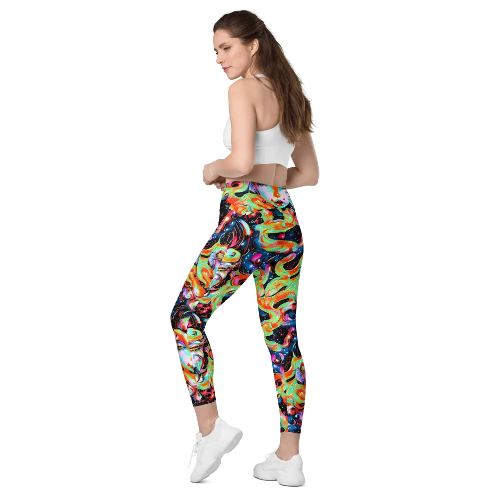 Viveros Vortex on Leggings with Pockets — Left Back