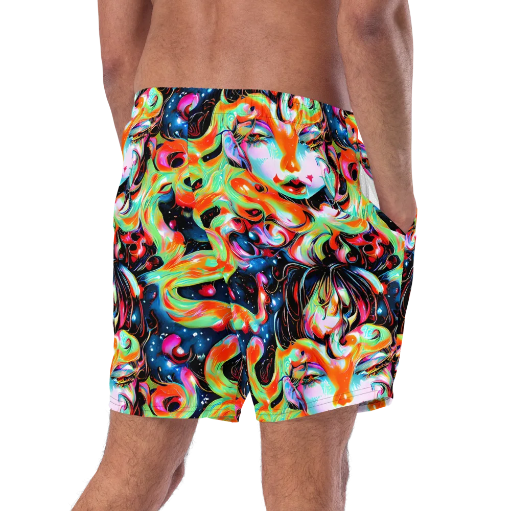 Viveros Vortex on Swim Trunks — Right Back