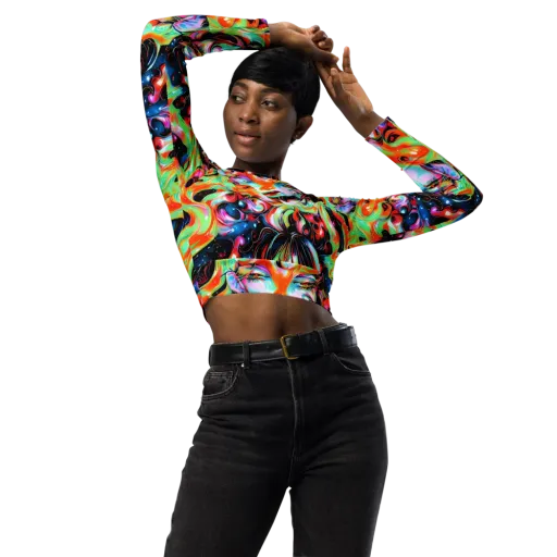 Viveros Vortex on a Long Sleeve Crop Top