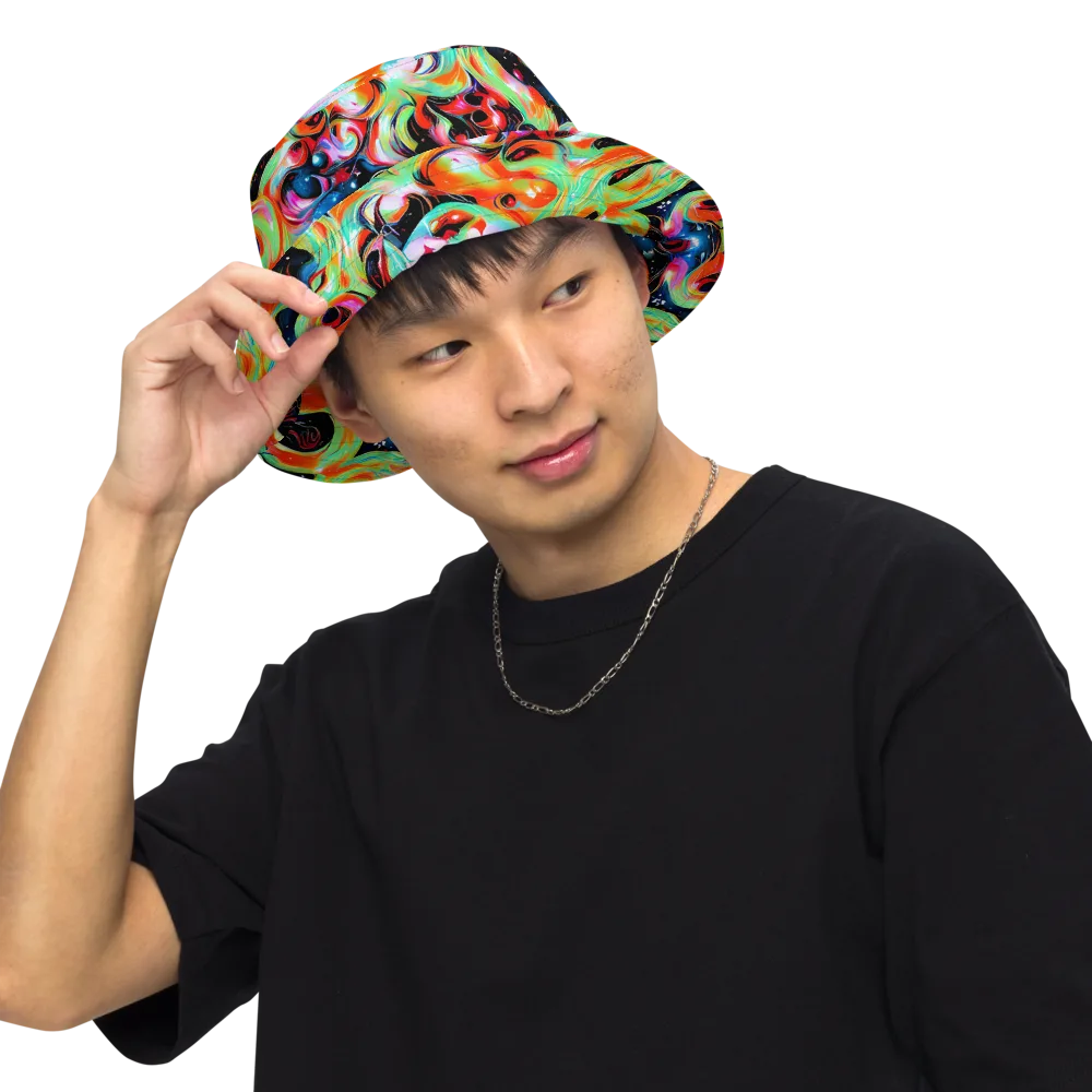 Viveros Vortex on Reversible Bucket Hat — Front Inside