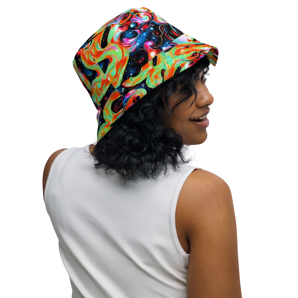 Viveros Vortex on Reversible Bucket Hat — Right Outside