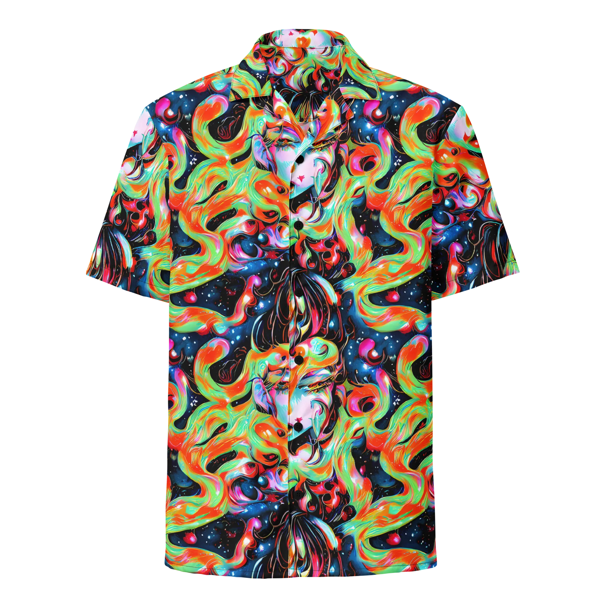 Viveros Vortex on Button Shirt — Front