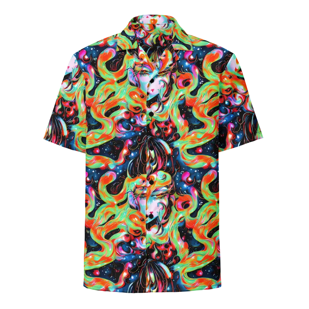 Viveros Vortex on Button Shirt — Front