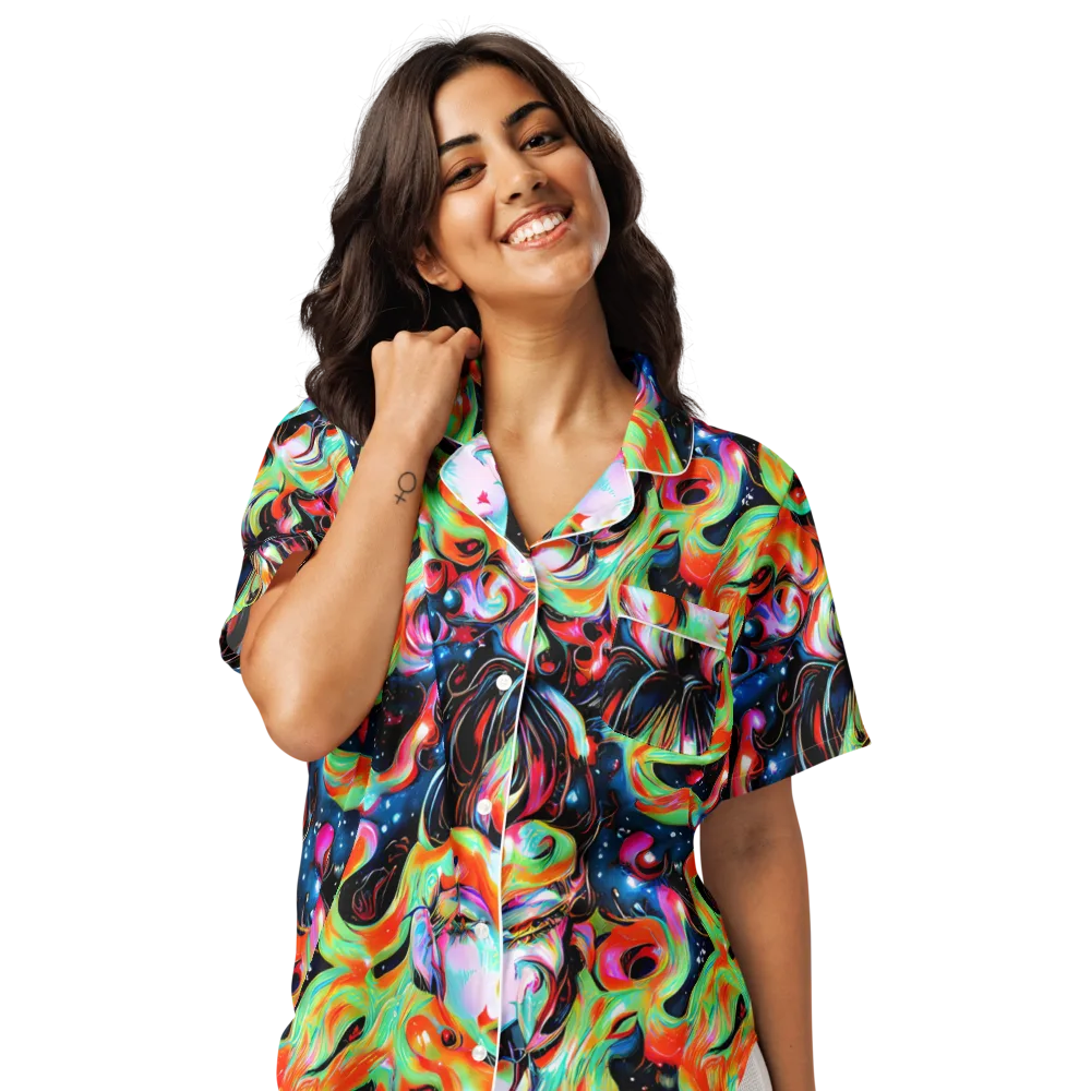 Viveros Vortex on Women's Short Sleeve Pajama Top — Front