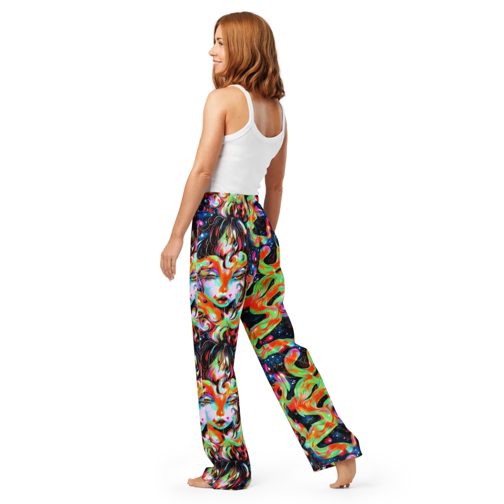 Viveros Vortex on Women's Pajama Pants — Back