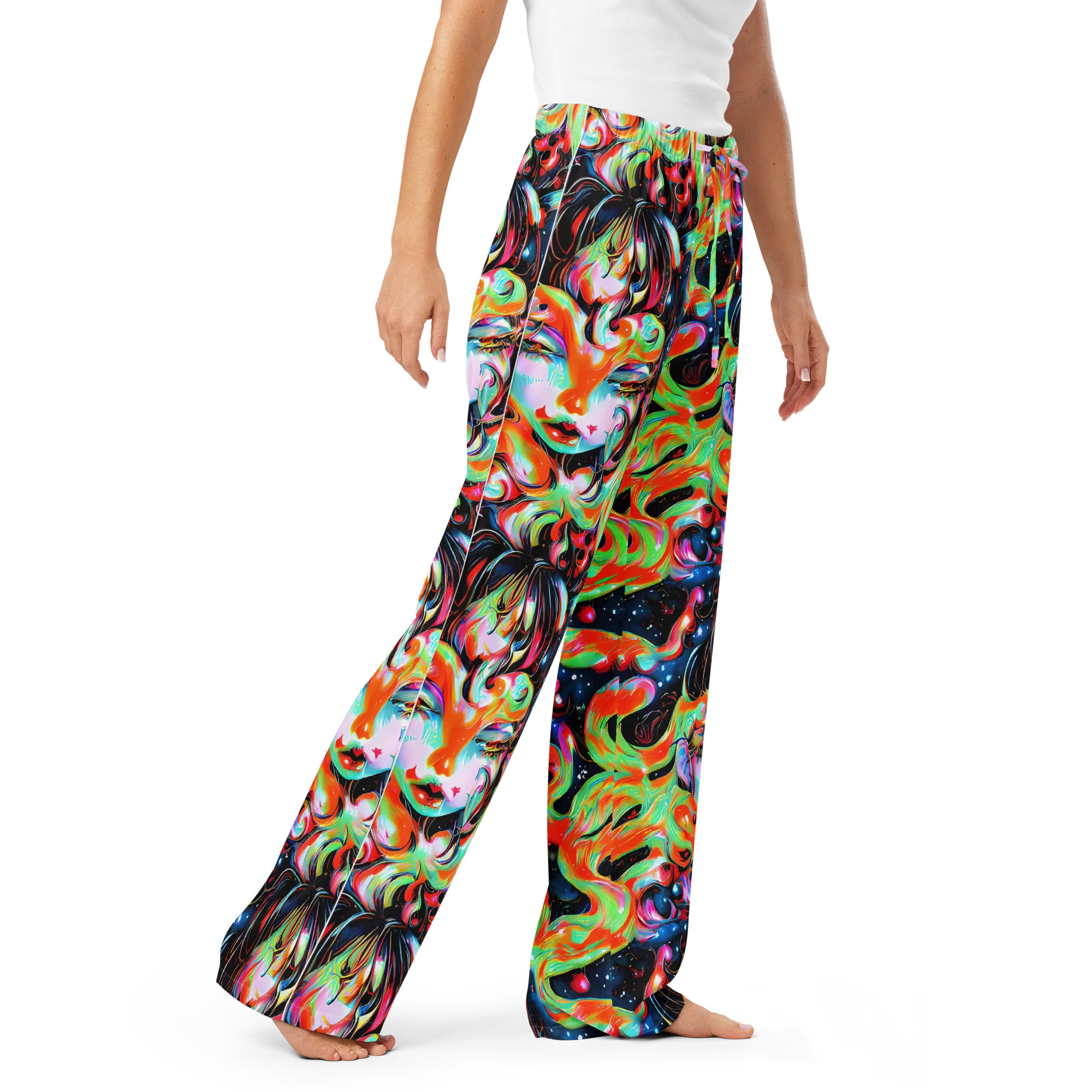 Viveros Vortex on Women's Pajama Pants — Right Front
