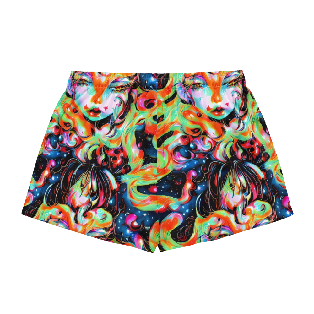 Viveros Vortex on Women's Pajama Shorts — Back