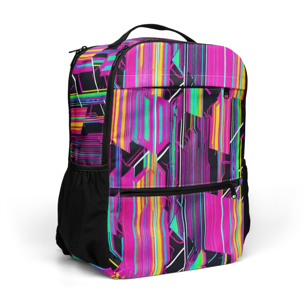 Neon Prism Shift on Utility Backpack — Right Front