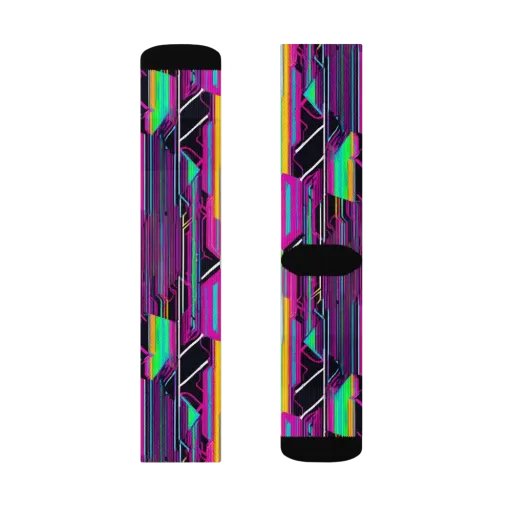 Neon Prism Shift on a Socks