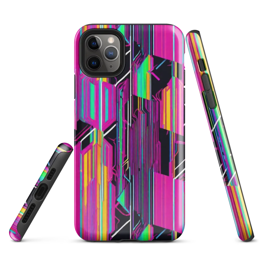 Neon Prism Shift on Tough Case for iPhone® — Front