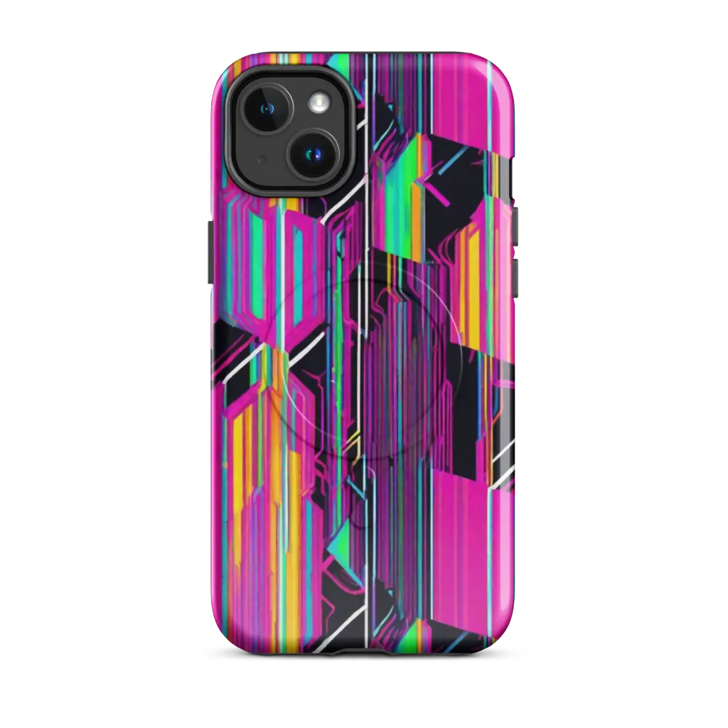 Neon Prism Shift on MagSafe Tough Case for iPhone® — Front