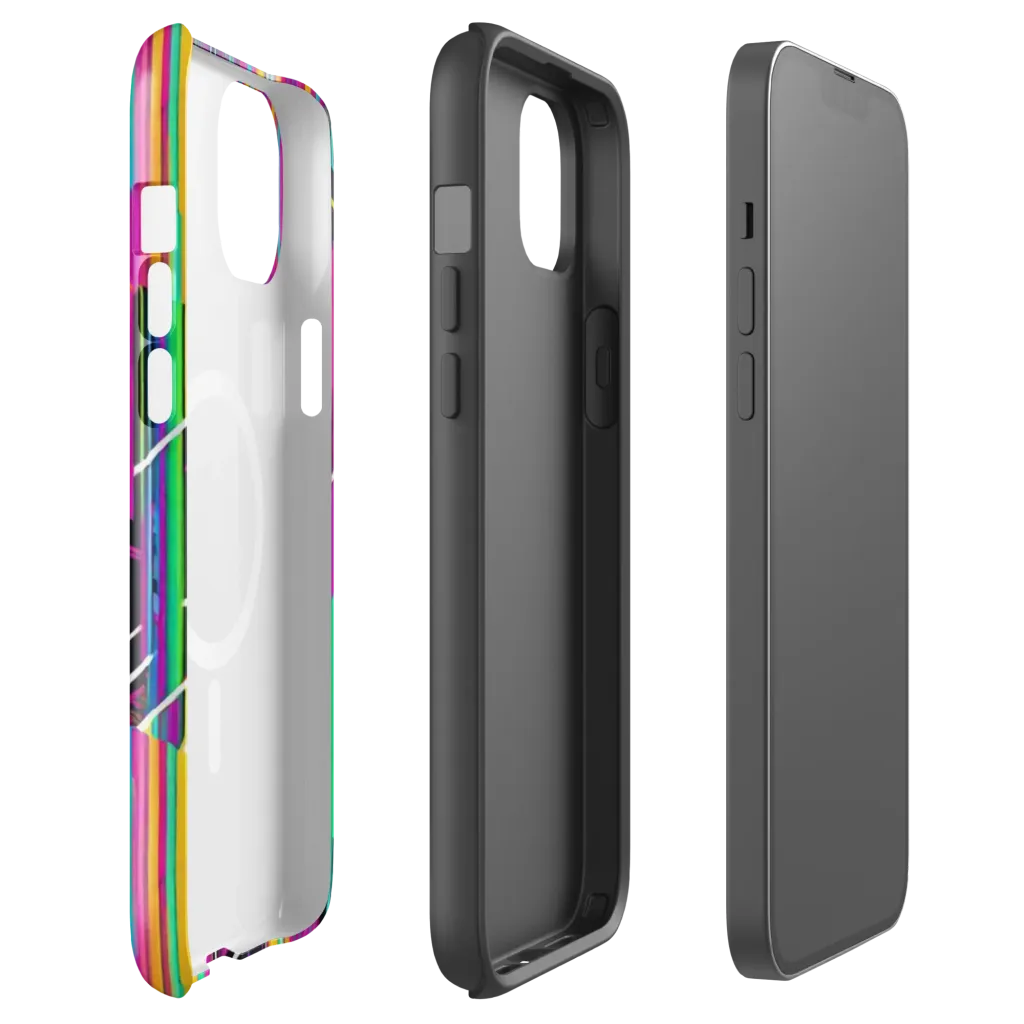 Neon Prism Shift on MagSafe Tough Case for iPhone® — Front