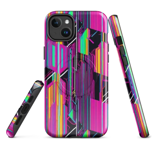 Neon Prism Shift on a MagSafe Tough Case for iPhone®