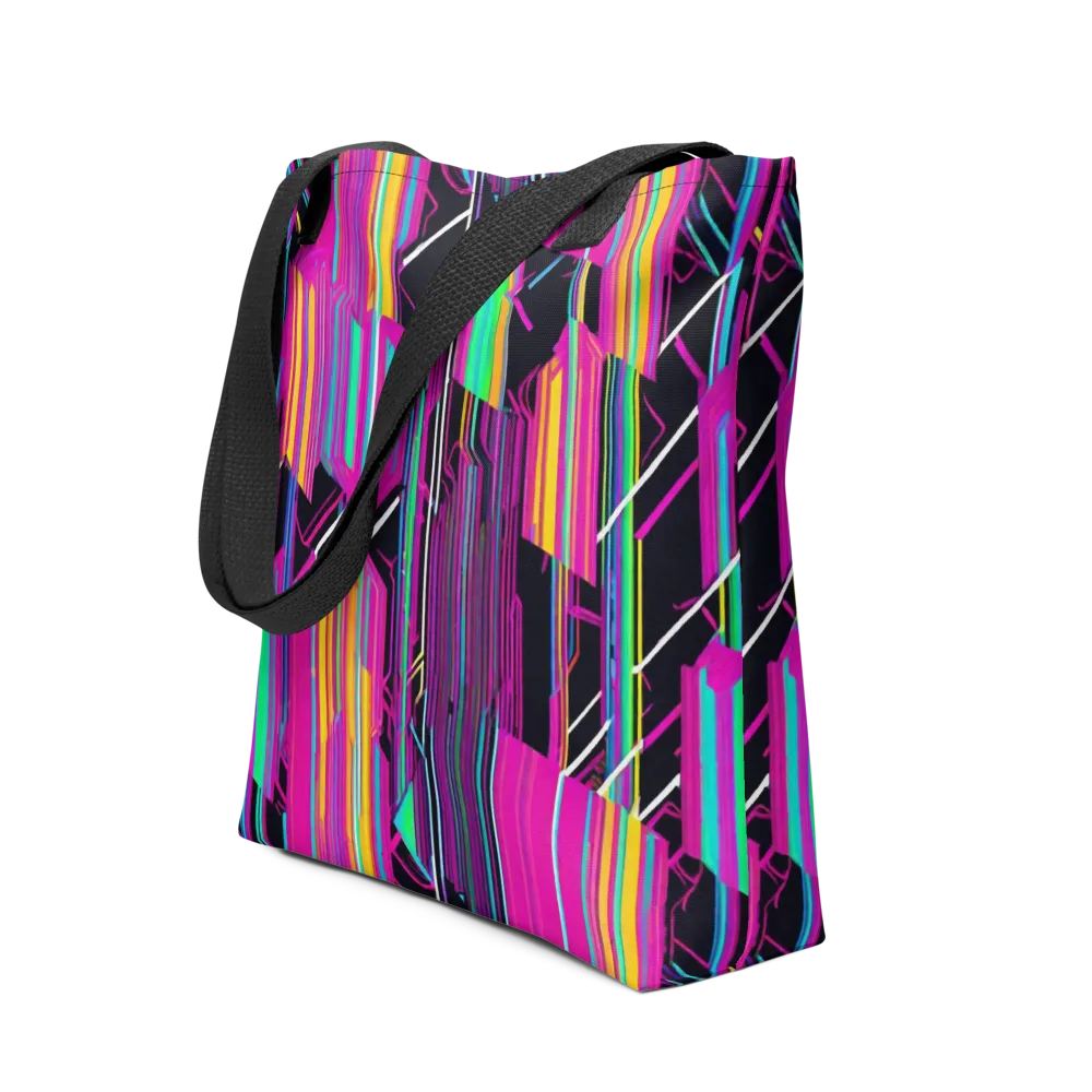 Neon Prism Shift on Tote Bag — Front