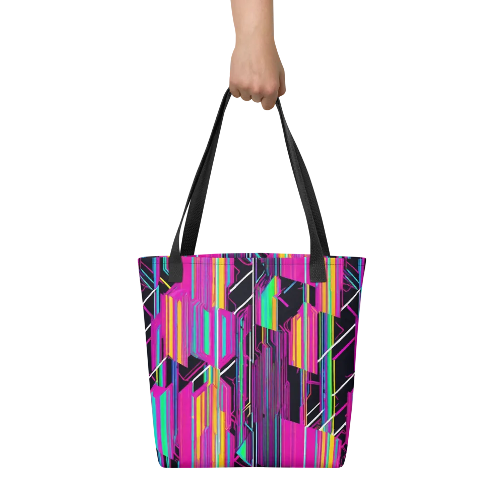 Neon Prism Shift on Tote Bag — Front