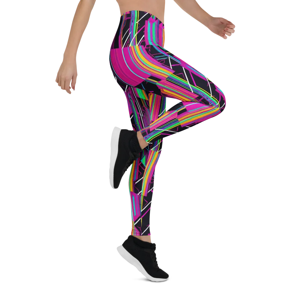 Neon Prism Shift on Leggings — Right