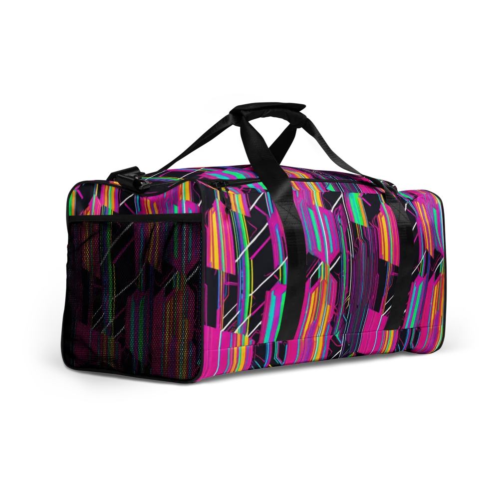 Neon Prism Shift on Duffle Bag — Right Front