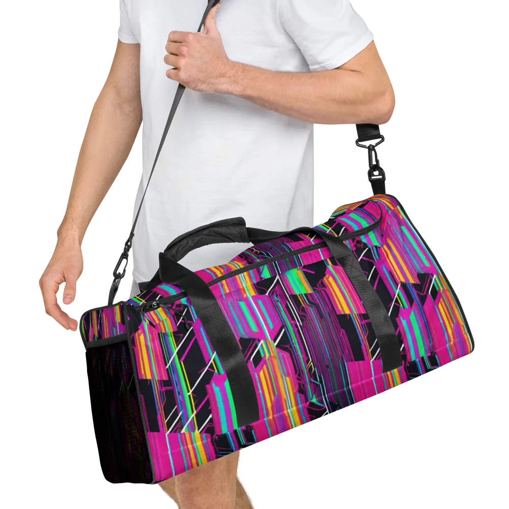 Neon Prism Shift on Duffle Bag — Right Front