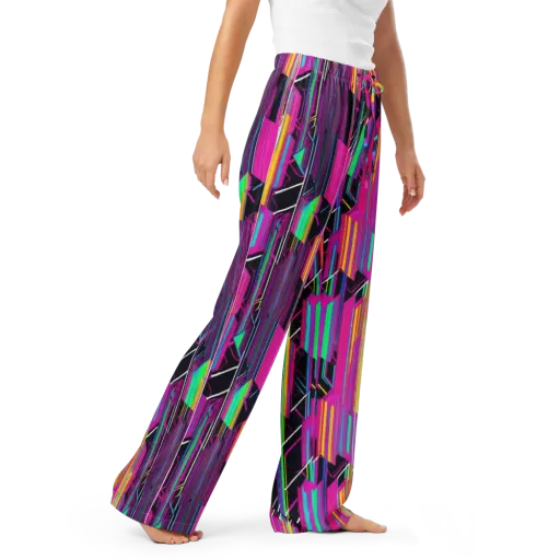 Neon Prism Shift on a Women's Pajama Pants