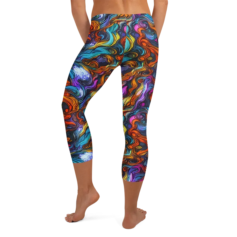 Guiard's Whirl on Capri Leggings — Back