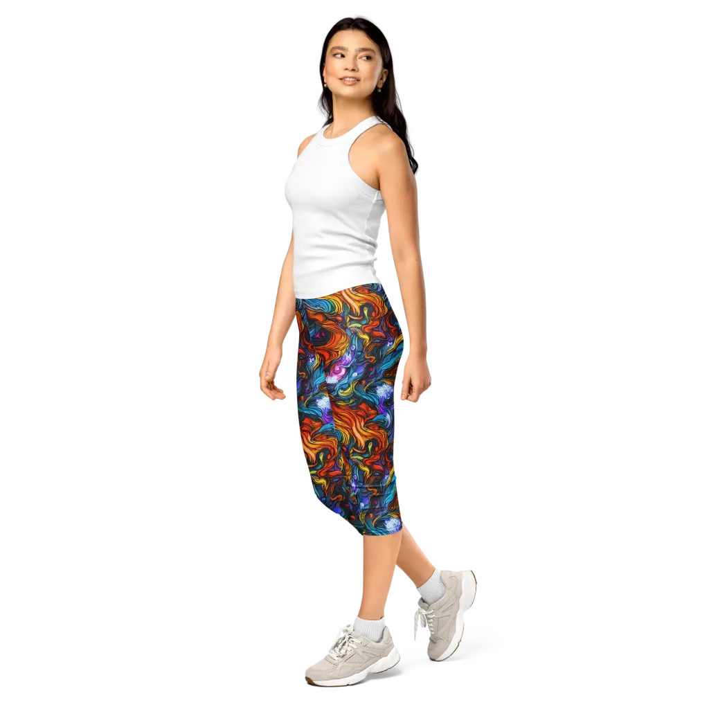 Guiard's Whirl on Capri Leggings — Left Front
