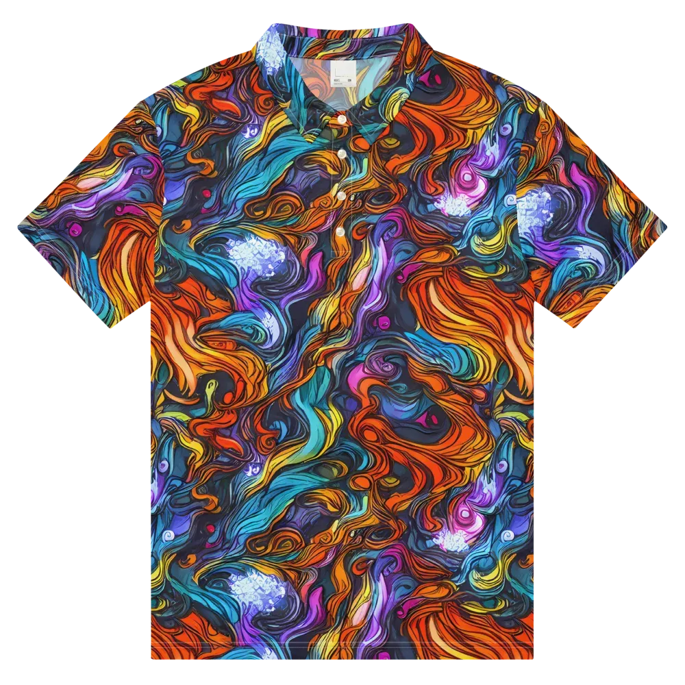 Guiard's Whirl on Men's Slim Fit Polo Shirt — Front