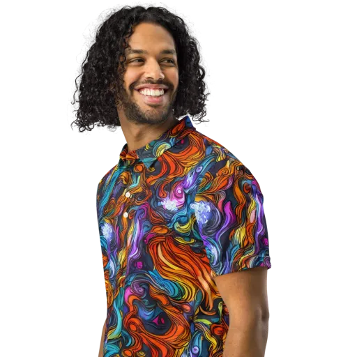 Guiard's Whirl on a Men's Slim Fit Polo Shirt