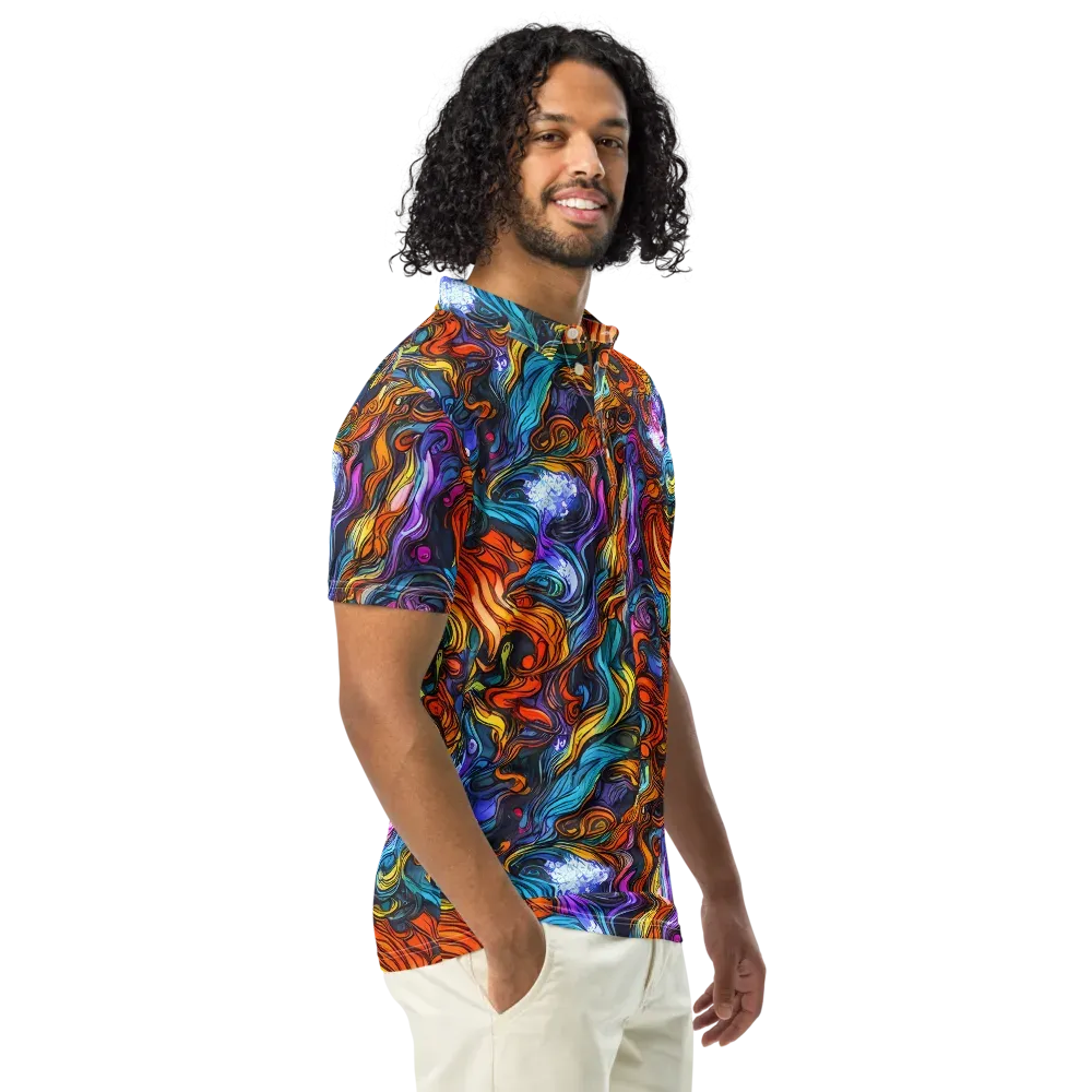 Guiard's Whirl on Men's Slim Fit Polo Shirt — Right Front