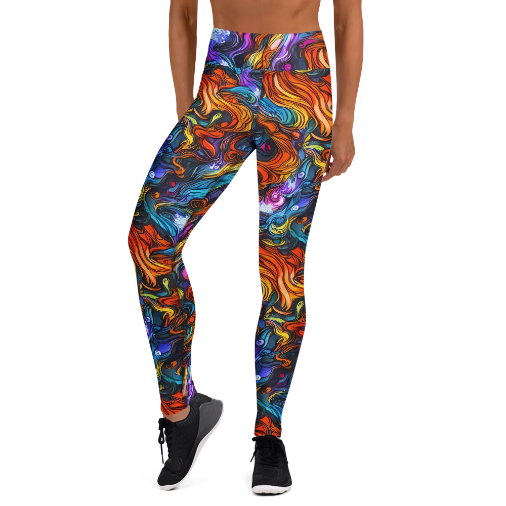 Guiard's Whirl on Yoga Leggings — Front