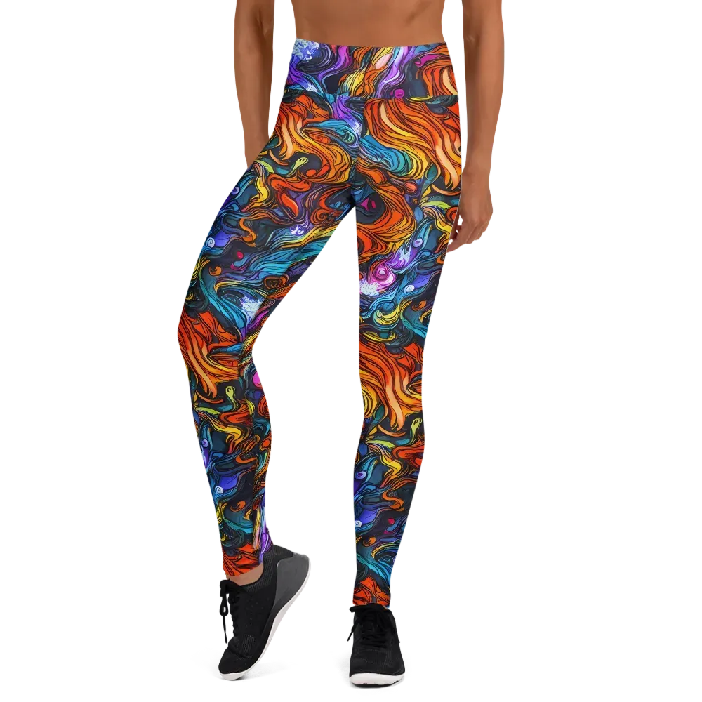 Guiard's Whirl on Yoga Leggings — Front