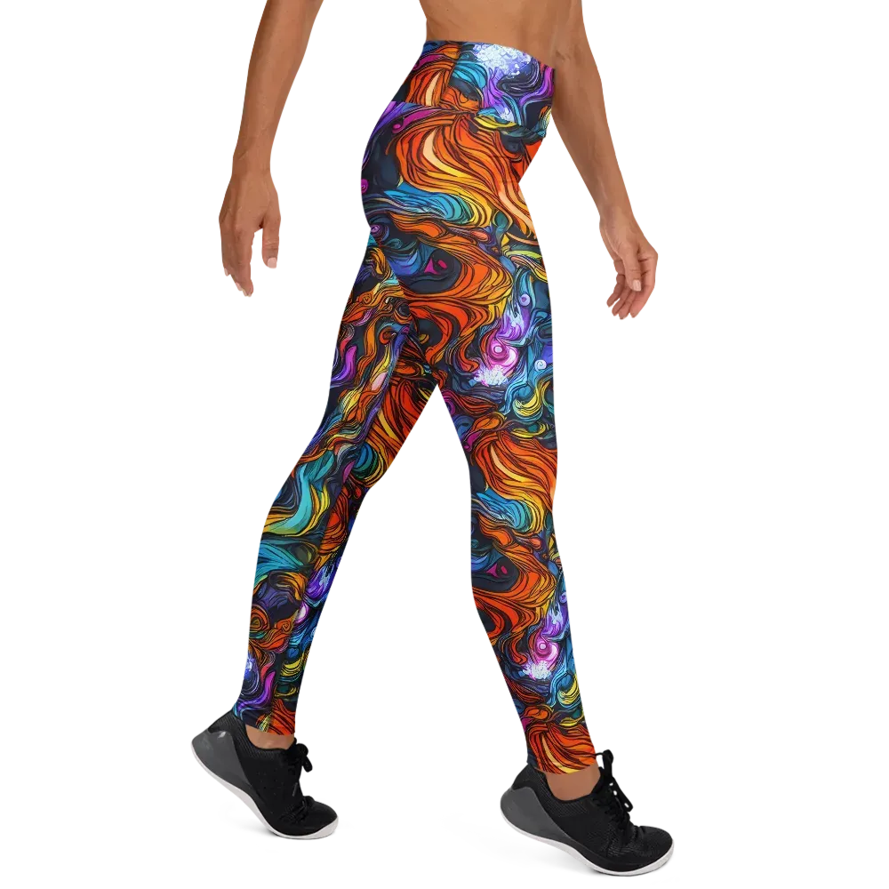 Guiard's Whirl on Yoga Leggings — Right