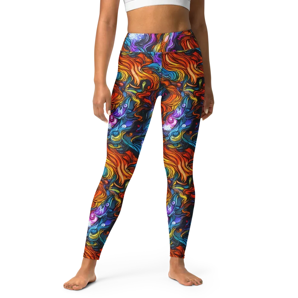 Guiard's Whirl on Yoga Leggings — Front