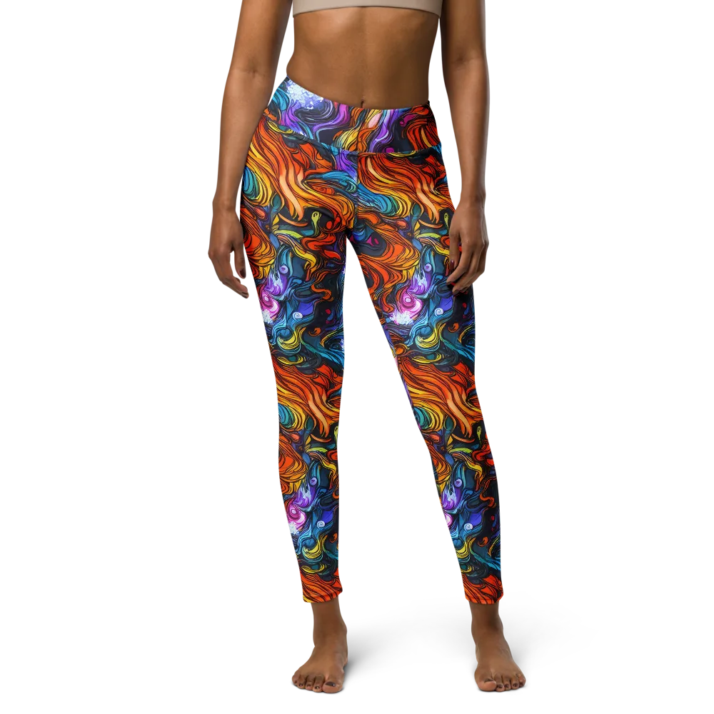 Guiard's Whirl on Yoga Leggings — Front