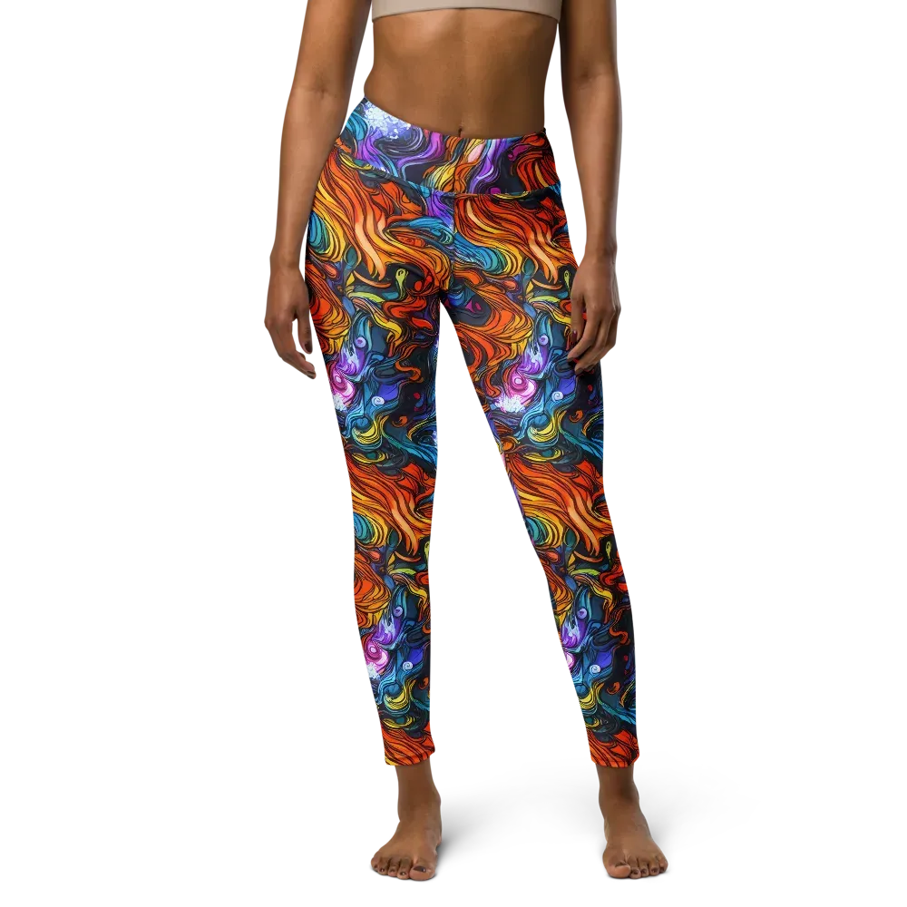 Guiard's Whirl on Yoga Leggings — Front