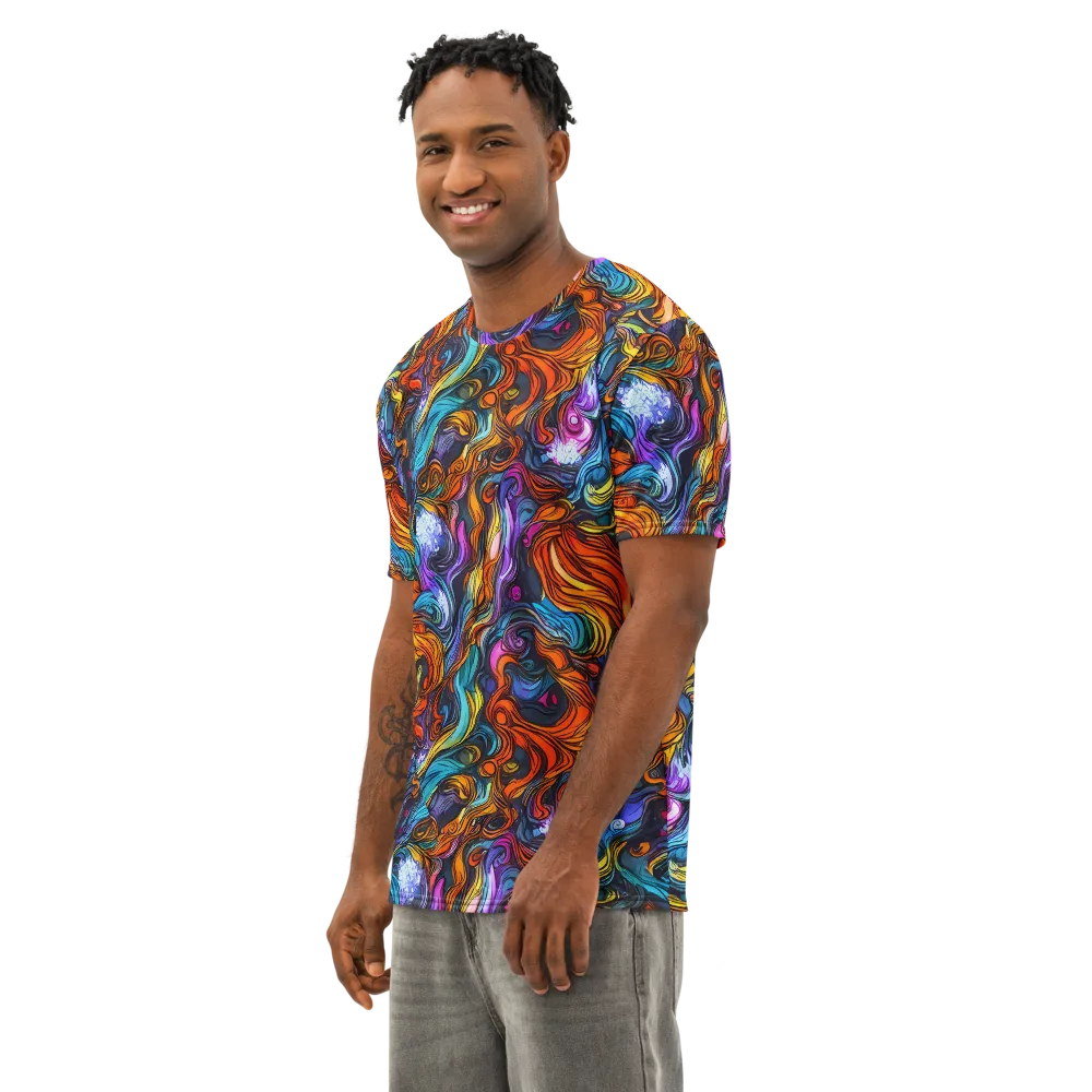Guiard's Whirl on Men's Cotton Crew Neck T-Shirt — Left Front