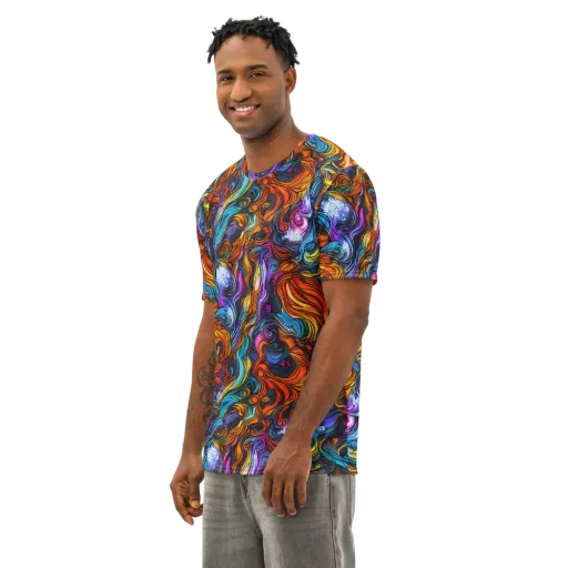 Guiard's Whirl on a Men's Cotton Crew Neck T-Shirt