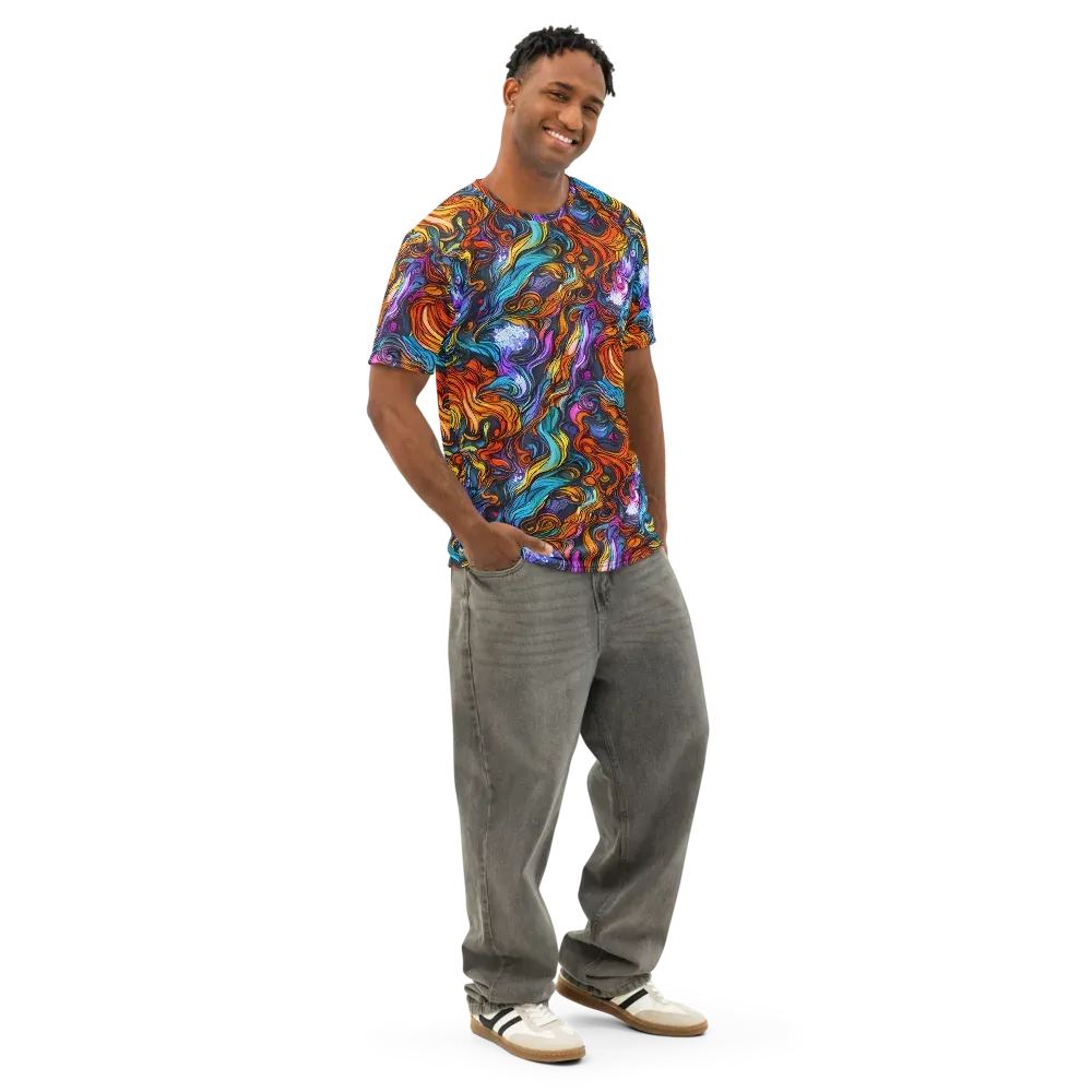 Guiard's Whirl on Men's Cotton Crew Neck T-Shirt — Right Front