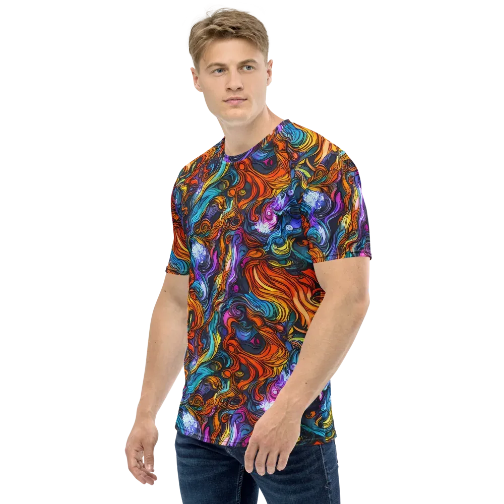 Guiard's Whirl on Men's Crew Neck T-Shirt — Left