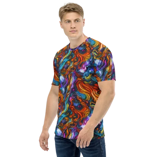 Guiard's Whirl on a Men's Crew Neck T-Shirt