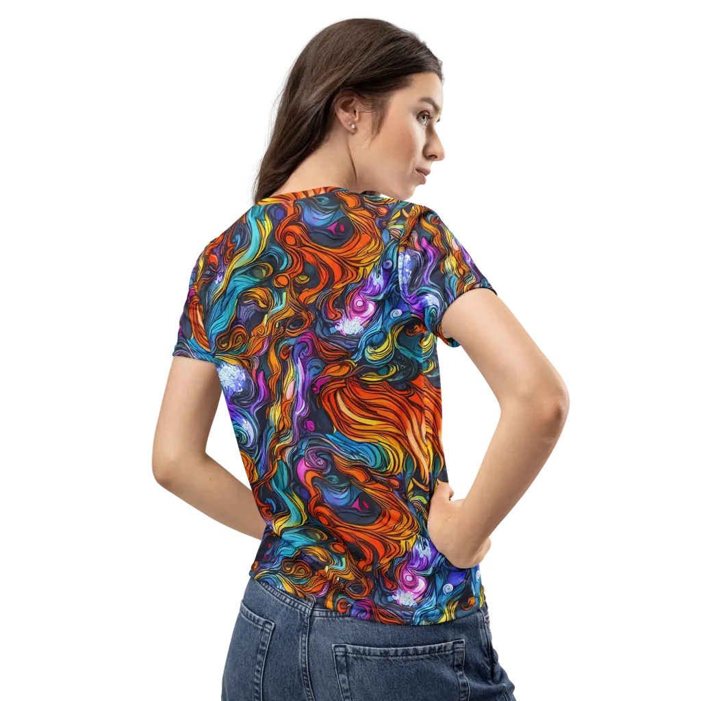 Guiard's Whirl on Women's Crew Neck T-Shirt — Back