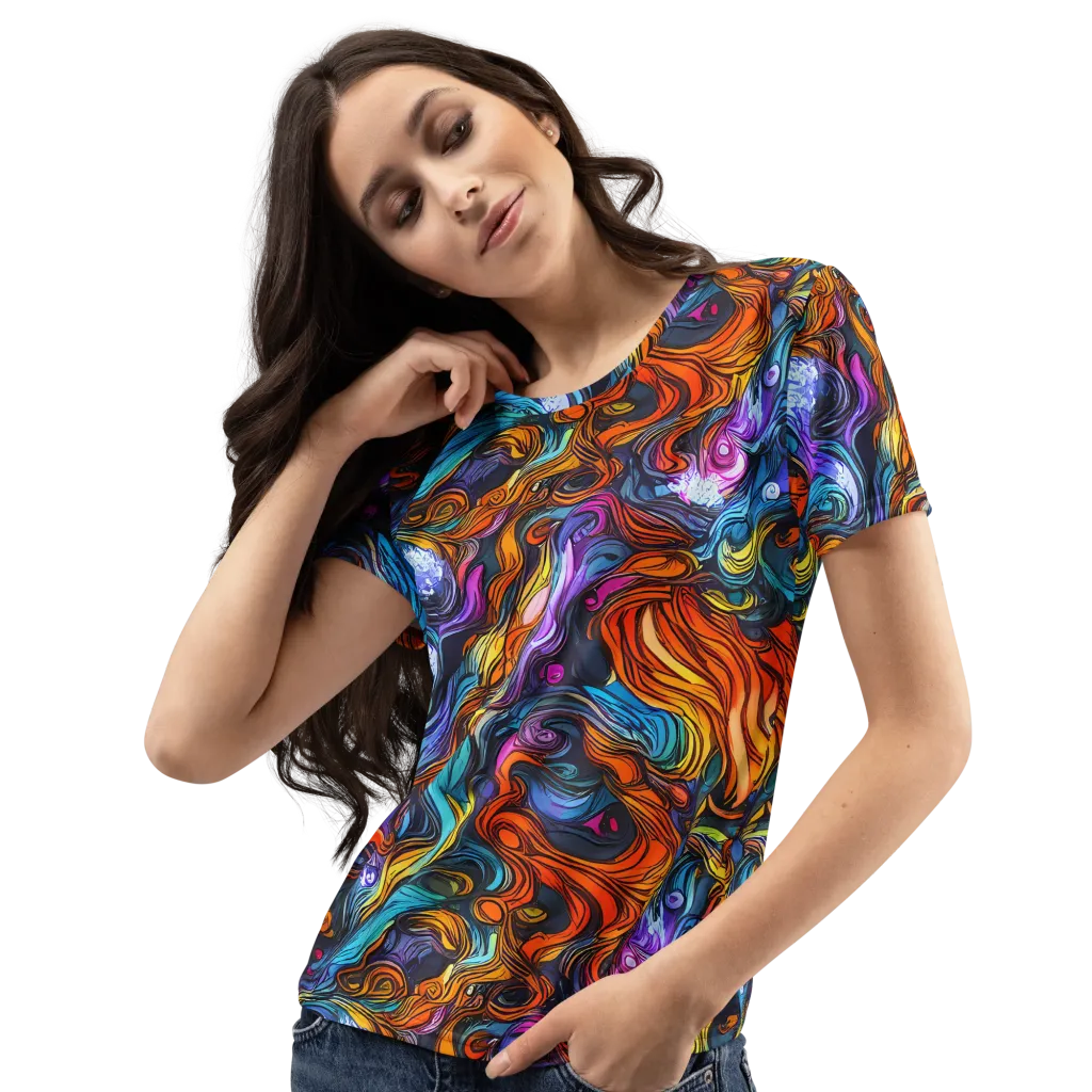Guiard's Whirl on Women's Crew Neck T-Shirt — Left Front