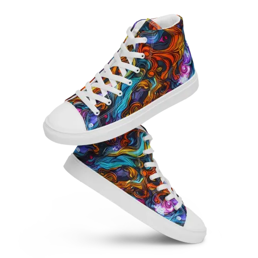 Guiard's Whirl on a Women's High Top Canvas Shoes