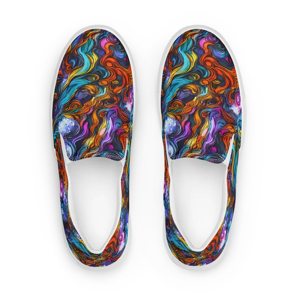 Guiard's Whirl on Men's Slip-On Canvas Shoes — Front