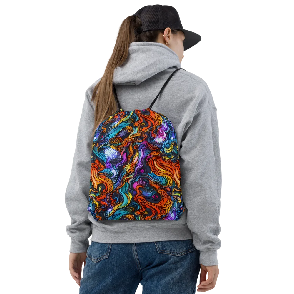 Guiard's Whirl on Drawstring Bag — Front