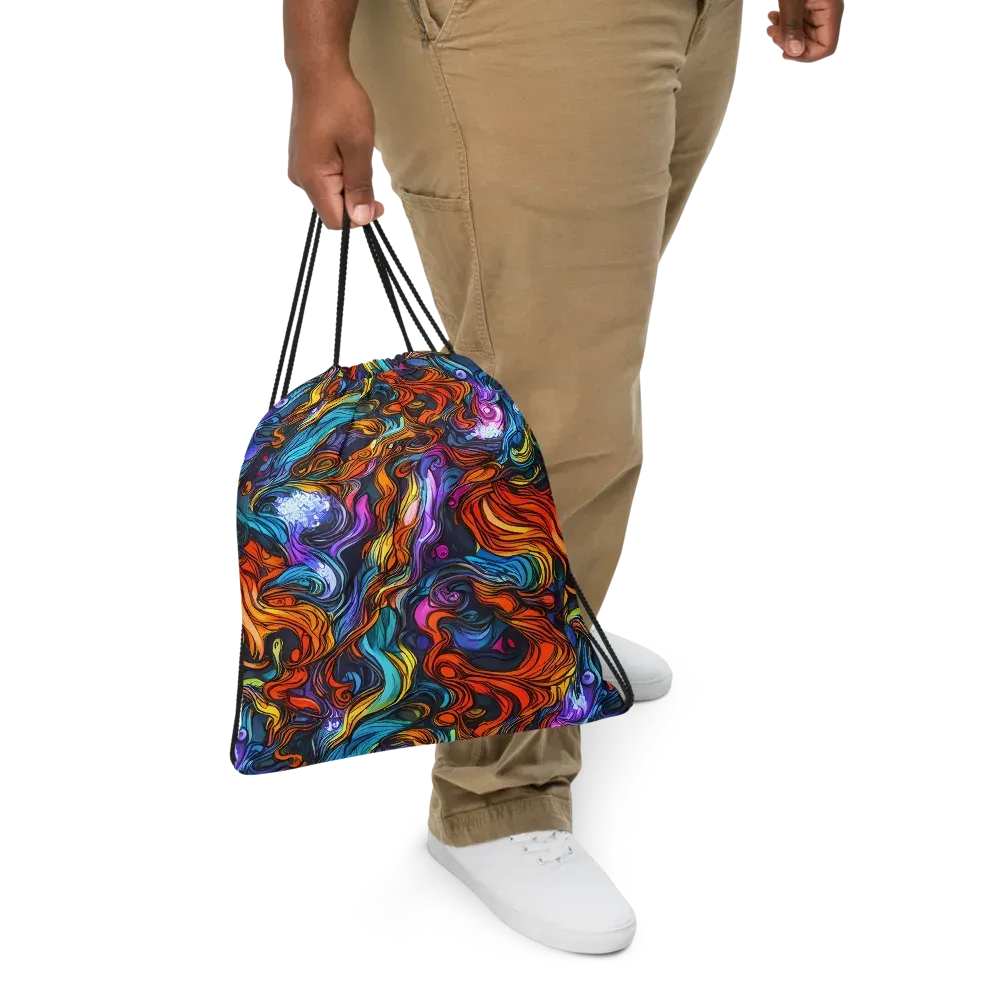 Guiard's Whirl on Drawstring Bag — Front