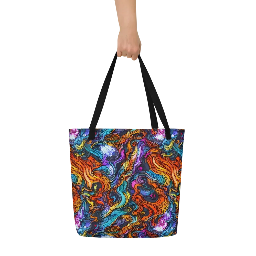 Guiard's Whirl on Large Tote Bag W/ Pocket — Front