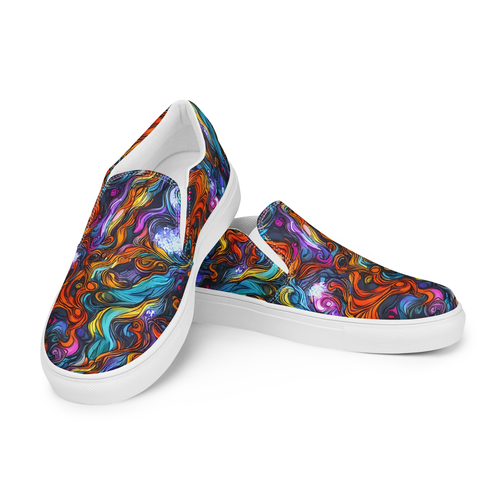 Guiard's Whirl on Women's Slip-On Canvas Shoes — Left Front