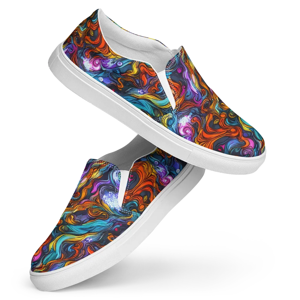 Guiard's Whirl on Women's Slip-On Canvas Shoes — Front