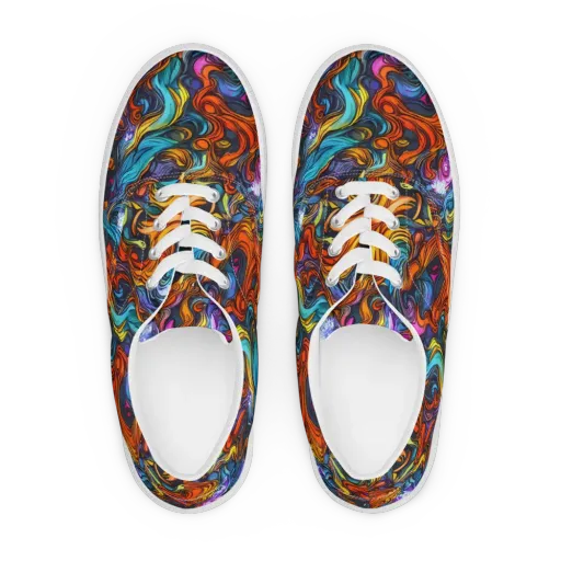 Guiard's Whirl on a Men's Lace-Up Canvas Shoes